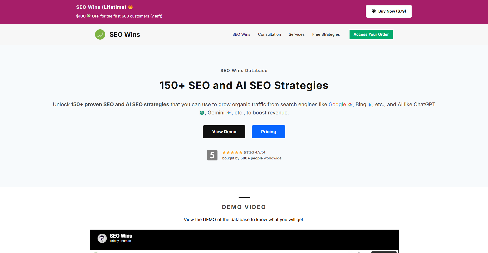 SEO Wins screenshot