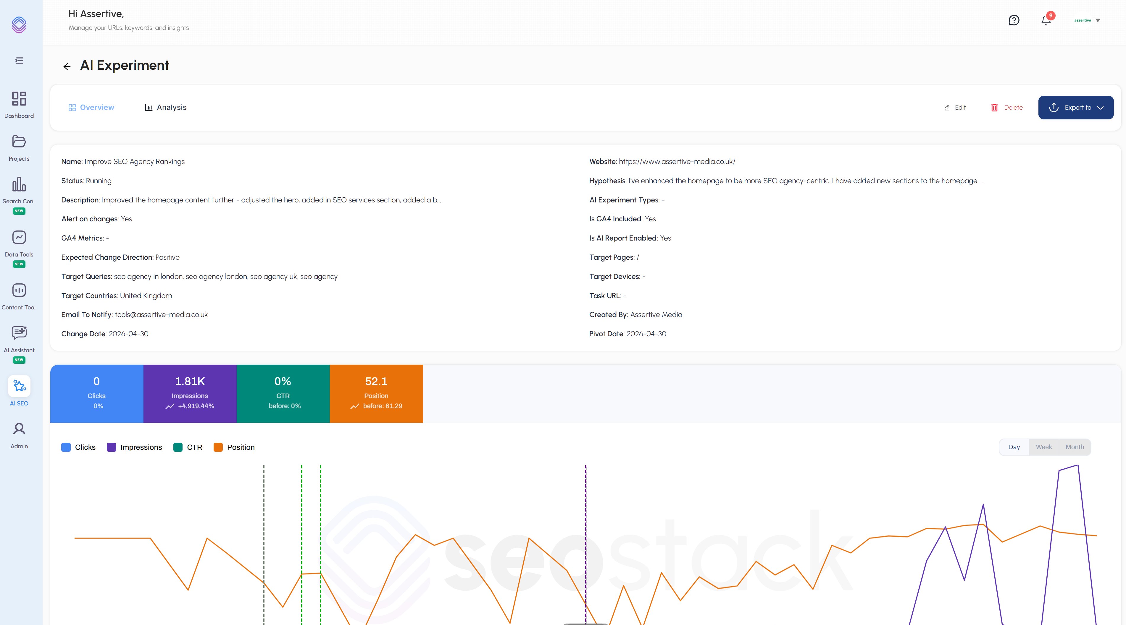 Track SEO Changes with AI-Powered Experiment Monitoring