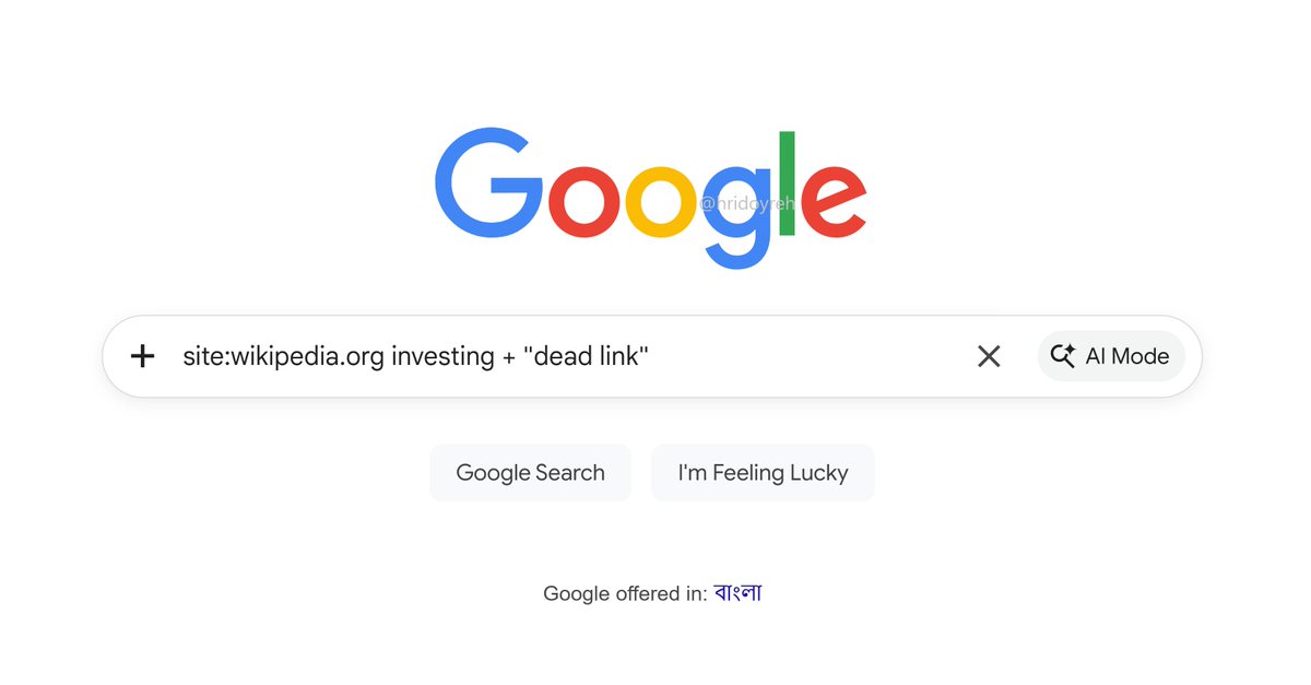 Investing dead link search results
